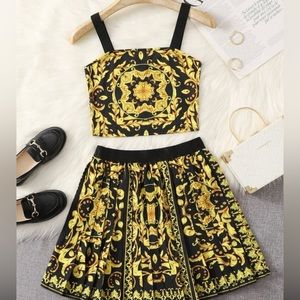 SHEIN girls two piece shirt set